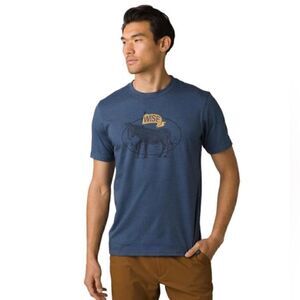 NWT PrAna Iconic Wise  Journeyman 2 Tee in Heather Denim Size XXL